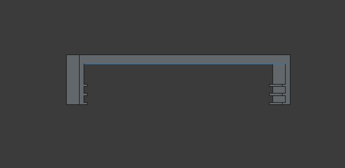 The standalone clip part, as viewed in FreeCAD.