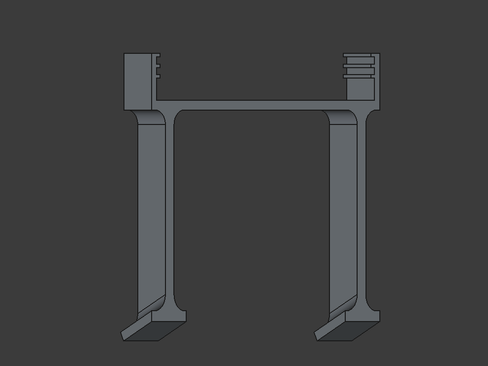 The stand design, as viewed in FreeCAD.